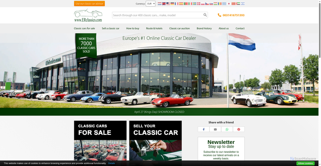 Security scan screenshot of https://erclassics.b-cdn.net