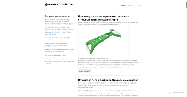 Security scan screenshot of https://domashneekhozyajstvo.ru