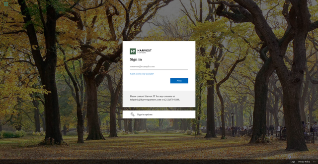 Security scan screenshot of https://harvpart-my.sharepoint.com