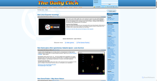 Security scan screenshot of https://create-games.com
