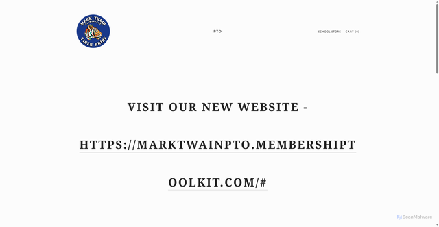 Security scan screenshot of https://www.marktwainpto.org/