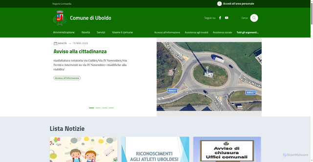 Security scan screenshot of https://www.comune.uboldo.va.it