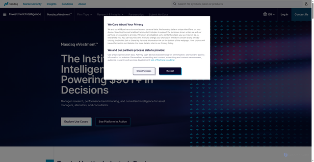 Security scan screenshot of https://login.evestment.com