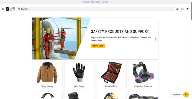 Security scan screenshot of https://legionsafety.com