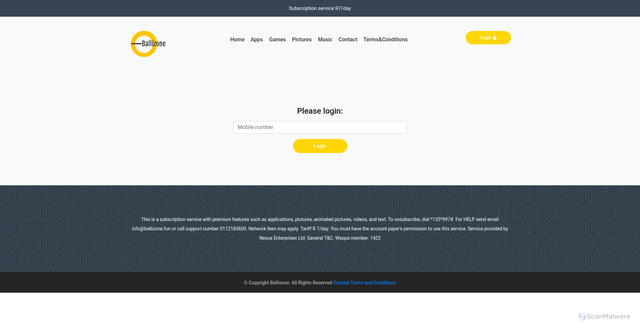 Security scan screenshot of https://ballizone.fun