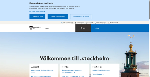 Security scan screenshot of https://start.stockholm/
