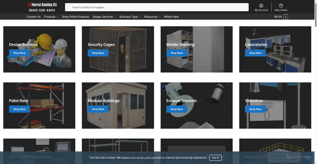Security scan screenshot of http://onlinematerialhandlingusa.com/