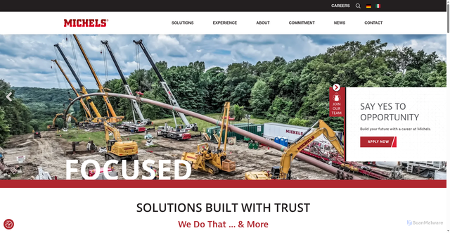 Security scan screenshot of https://www.michels.us