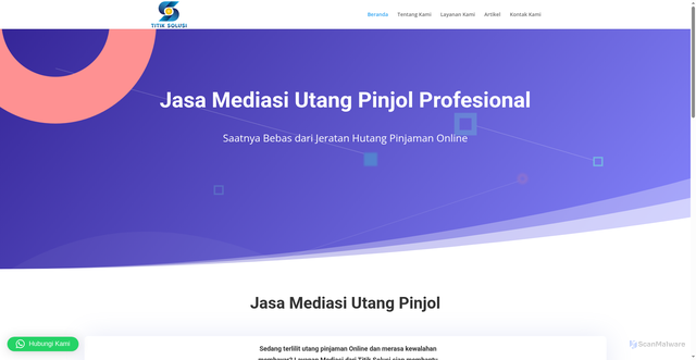 Security scan screenshot of http://www.titiksolusiconsultant.com.moraperkasamandiri.com/
