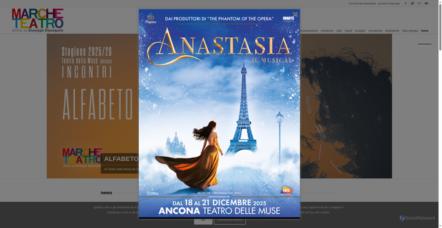 Security scan screenshot of https://www.marcheteatro.it/