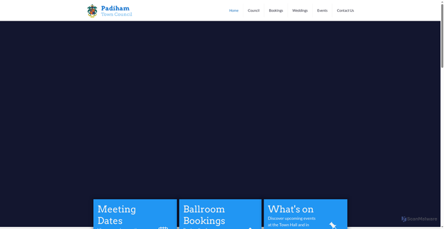 Security scan screenshot of https://padihamtowncouncil.gov.uk/