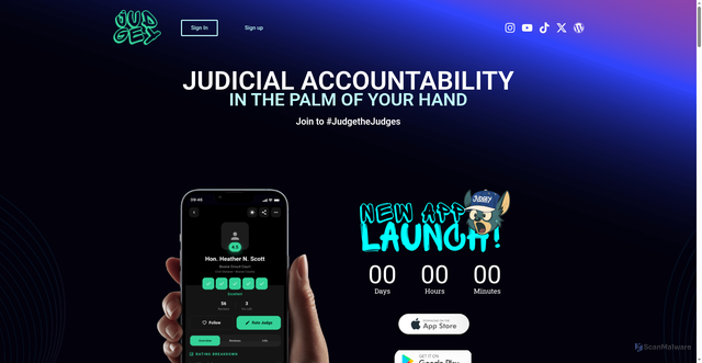 Security scan screenshot of https://judge-y.com/