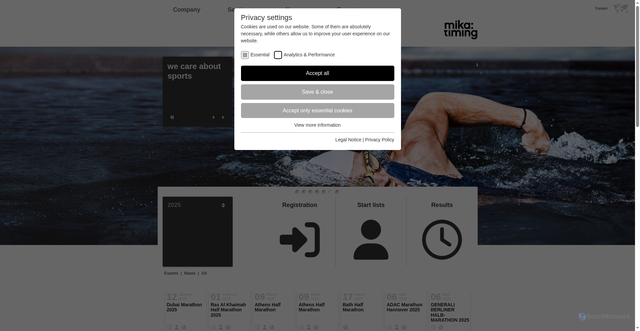 Security scan screenshot of https://www.mikatiming.com/