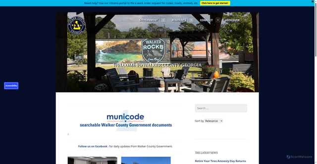 Security scan screenshot of https://walkercountyga.gov/