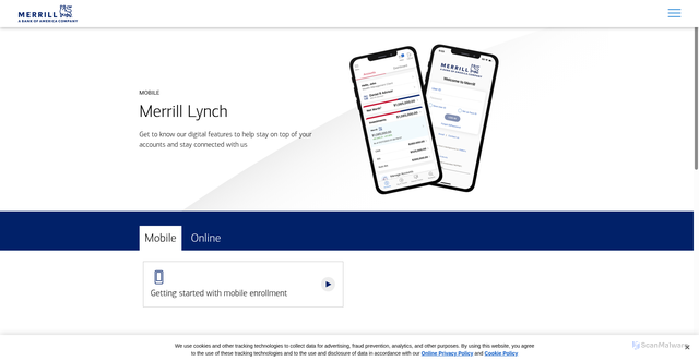 Security scan screenshot of https://promo.bankofamerica.com/digital_banking_demo/ml/merrill