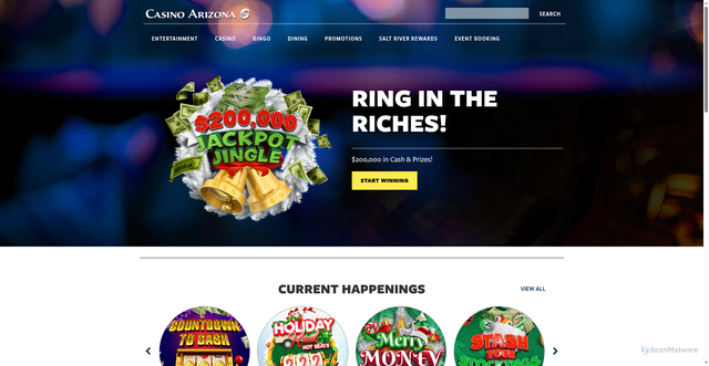 Security scan screenshot of https://www.casinoarizona.com/