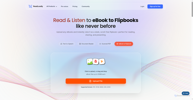 Security scan screenshot of https://rl-dev-landing.pages.dev/ebook-to-flipbook/