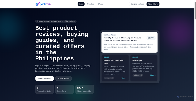 Security scan screenshot of https://pickxia.com/
