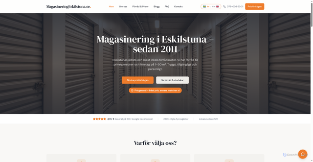 Security scan screenshot of https://magasineringeskilstuna.se