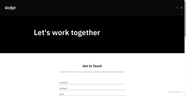 Security scan screenshot of https://thestokegroup.com/contact-us/