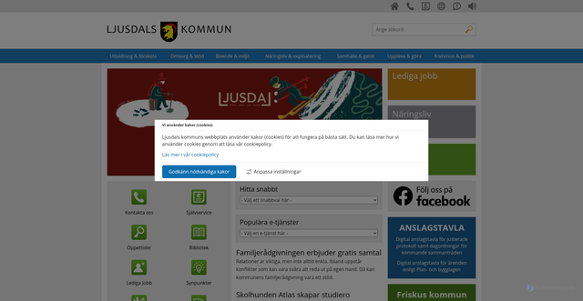 Security scan screenshot of https://www.ljusdal.se/