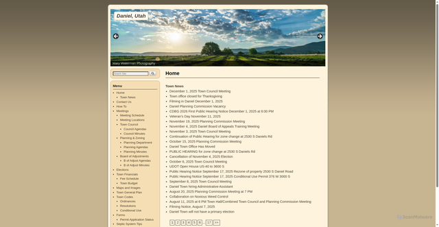 Security scan screenshot of https://danielutah.gov/