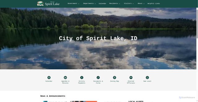 Security scan screenshot of https://spiritlakeid.gov/