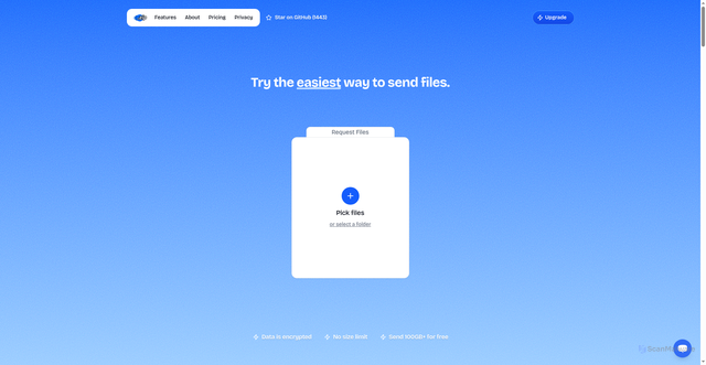 Security scan screenshot of https://transfer.zip