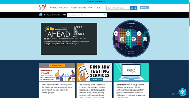 Security scan screenshot of https://www.hiv.gov/