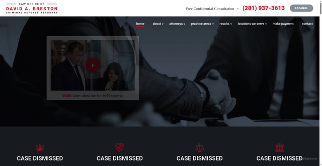 Security scan screenshot of https://www.houston-criminalattorney.com/