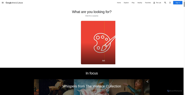 Security scan screenshot of https://artsandculture.google.com