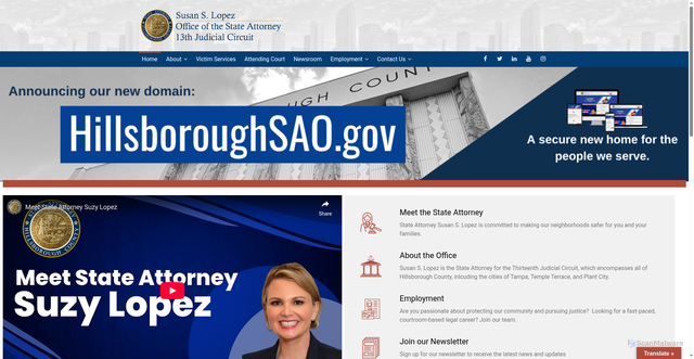 Security scan screenshot of https://hillsboroughsao.gov/