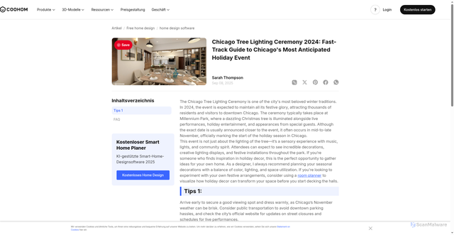 Security scan screenshot of https://www.coohom.com/article/chicago-tree-lighting-ceremony