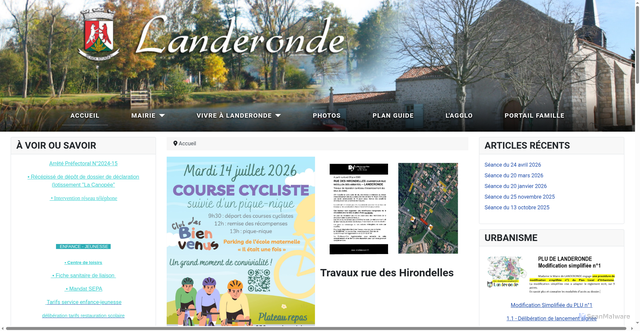 Security scan screenshot of https://landeronde.com/