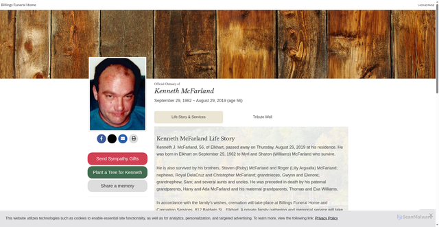 Security scan screenshot of https://www.billingsfuneralhome.com/obituary/Kenneth-McFarland