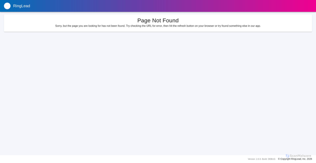 Security scan screenshot of https://api.ringlead.com