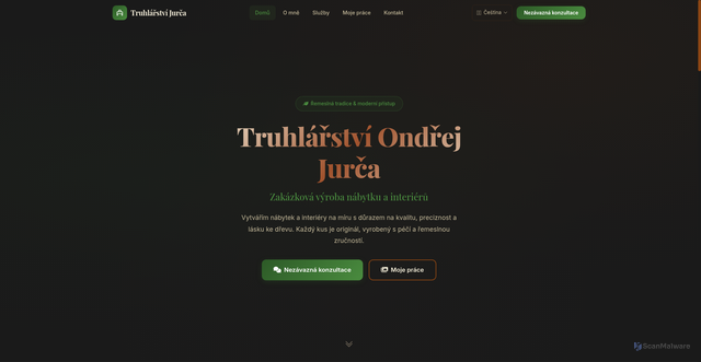 Security scan screenshot of https://truhlarstvijurca-web.pages.dev/