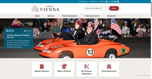 Security scan screenshot of https://www.viennava.gov/