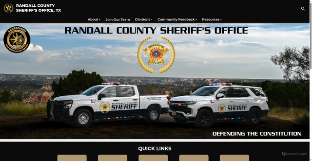 Security scan screenshot of https://www.randallso.gov/