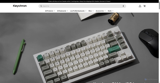 Security scan screenshot of https://keychron.se