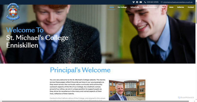 Security scan screenshot of https://www.saintmichaels.org.uk/