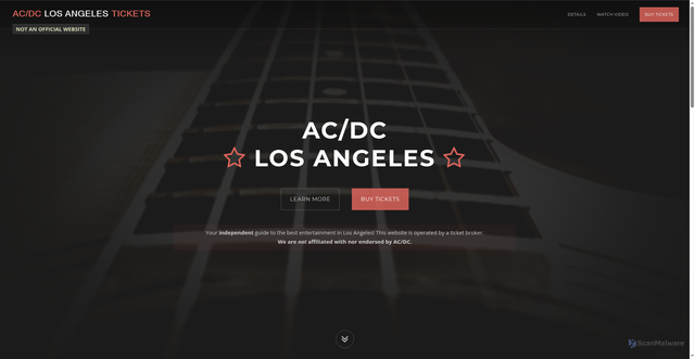 Security scan screenshot of https://www.acdclosangeles.com/