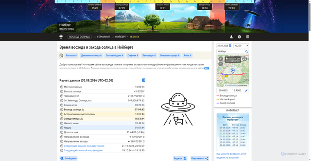 Security scan screenshot of https://voshod-solnca.ru