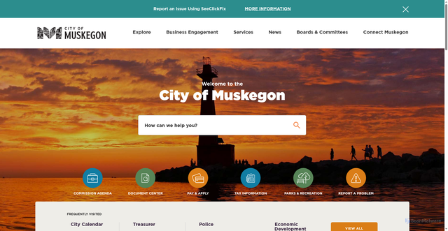 Security scan screenshot of https://muskegon-mi.gov/