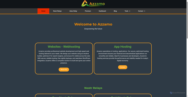 Security scan screenshot of https://azzamo.net/