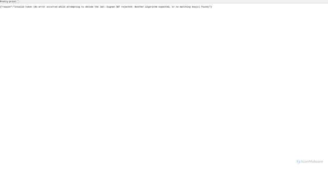 Security scan screenshot of https://atd-nonprod.query.api.am.dvb.corpinter.net