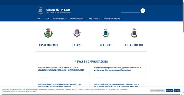 Security scan screenshot of https://unionedeimiracoli.eu/