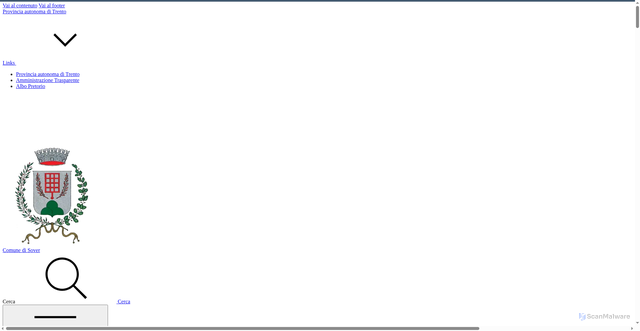 Security scan screenshot of https://www.comune.sover.tn.it/