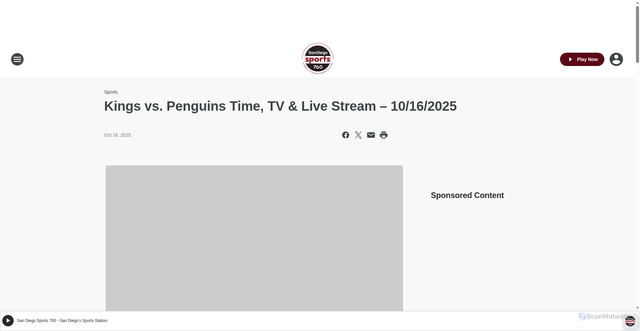 Security scan screenshot of https://sportssd.iheart.com/content/2025-10-16-kings-vs-penguins-time-tv-live-stream-10162025/