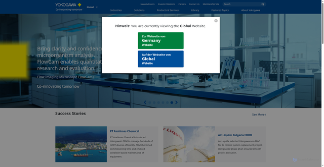 Security scan screenshot of https://yokogawa.com